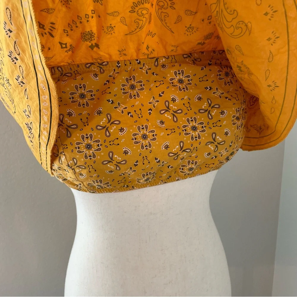 Vintage Yellow Bandana Tube Top Festival Wear Large Oppa - Picture 3 of 8
